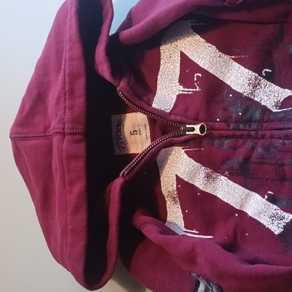 Boys Zip Hoodie Sweatshirt 77kids by American Eagle Size 5 #eshopchicago Kids - Picture 2 of 8